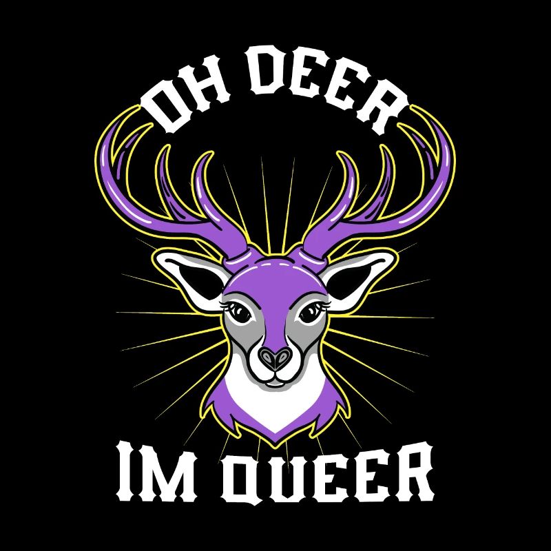 Oh Deer Im Queer Nonbinary Pride