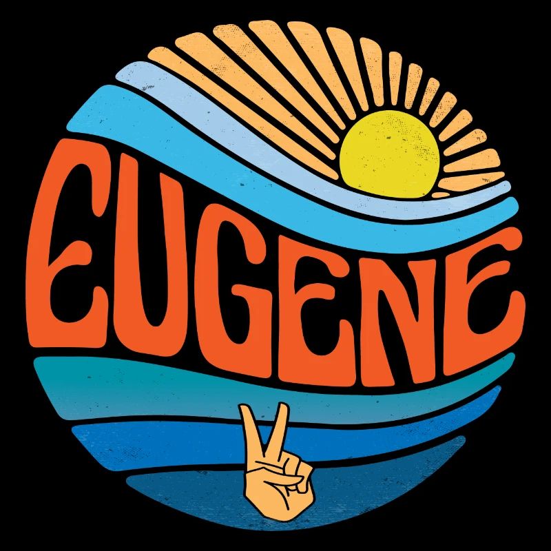 Eugene Chemise Vintage Coucher de soleil Eugene Groovy Tie Dye