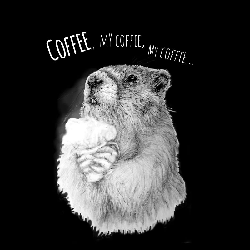 Coffee hamster enjoyment