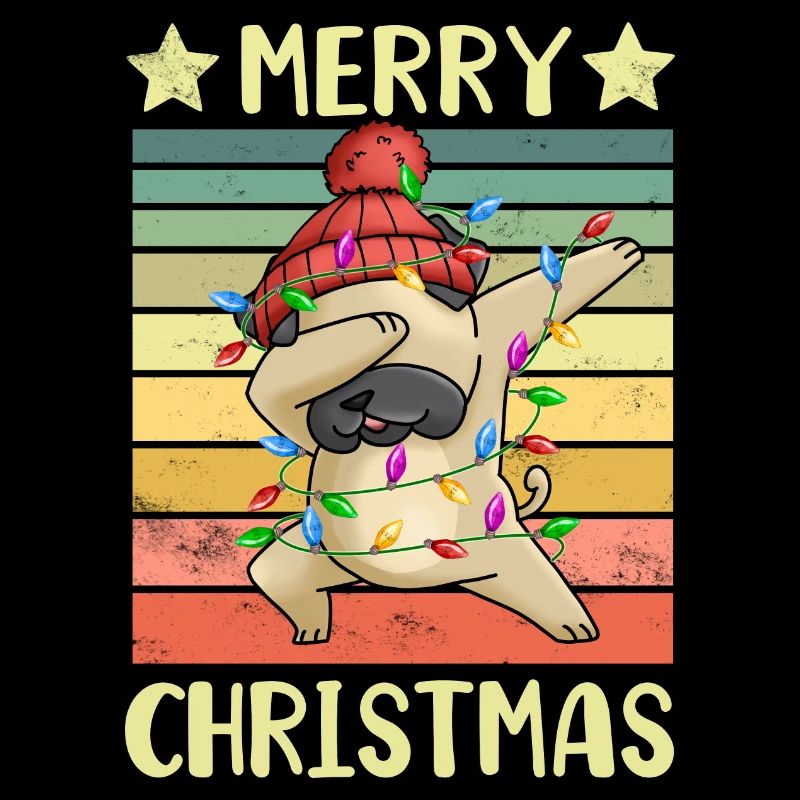 Joyeux Noël chien carlin