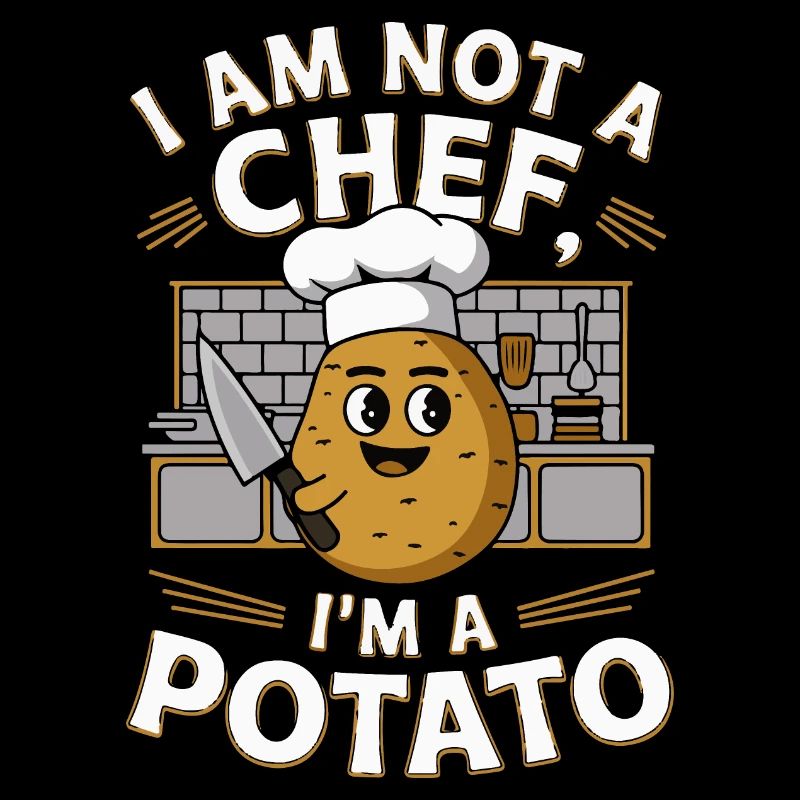 Playful Potato Chef Illustration