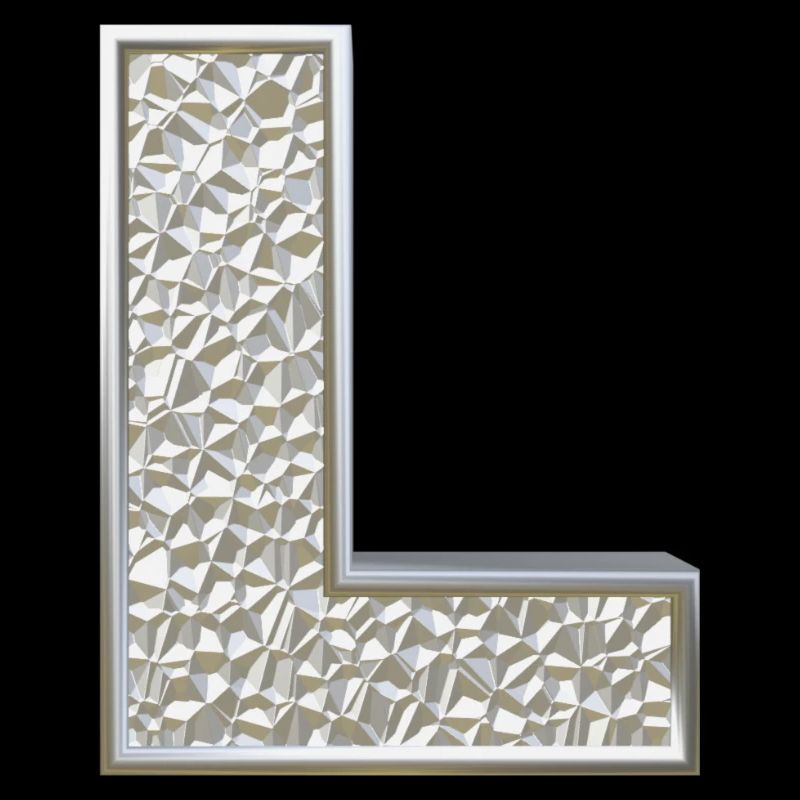 L, letter, initial, monogram,