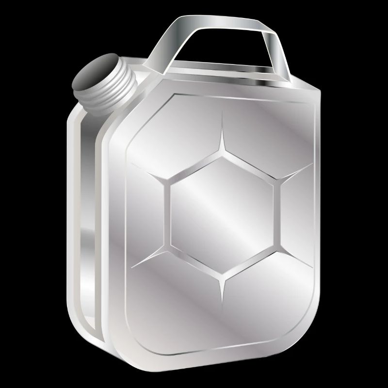 Bidon d’essence au look élégant rétro chrome