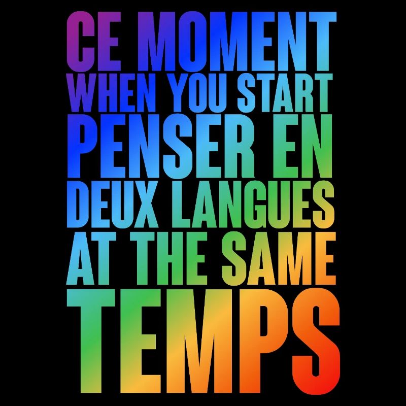 Motif de pensée multilingue en dégradé de couleurs