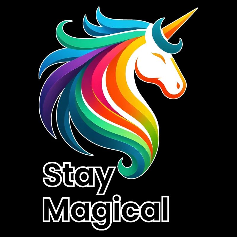 Einhorn Regenbogen – Stay Magical Design