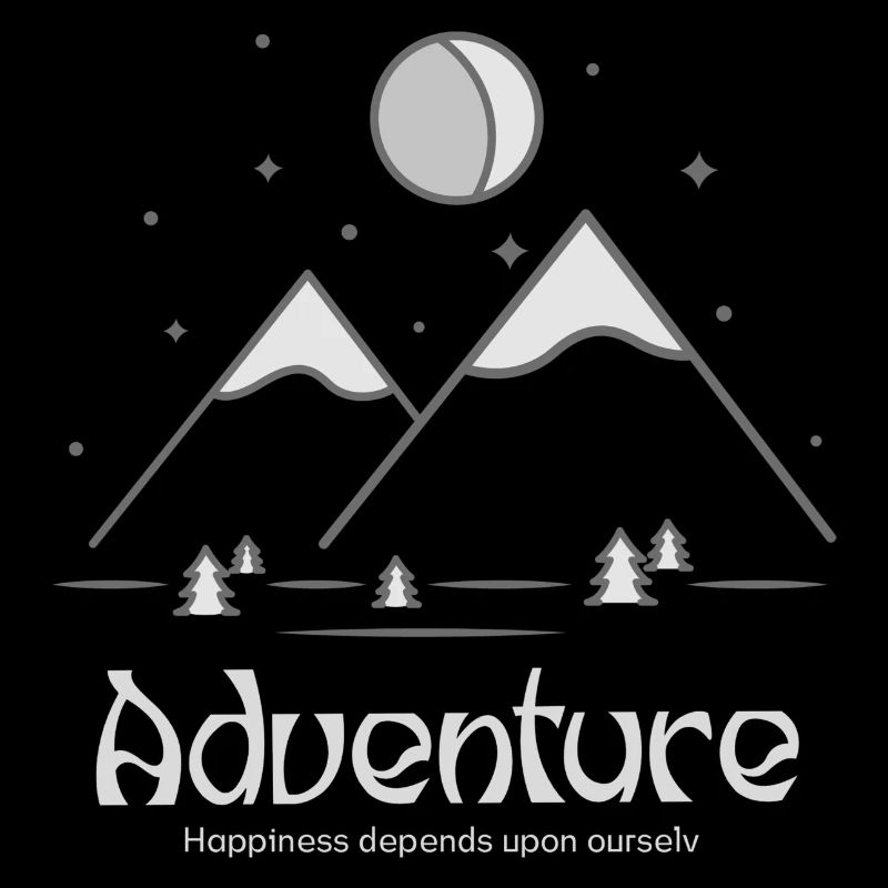 Mountain range, Minimalist style