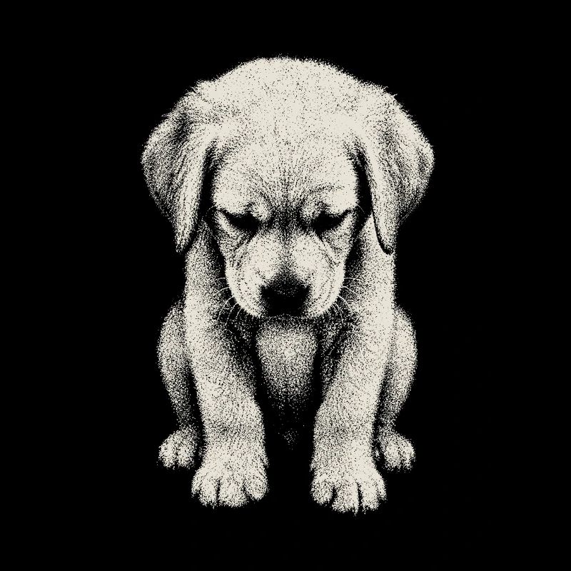 Chiot labrador triste Art mignon mignon