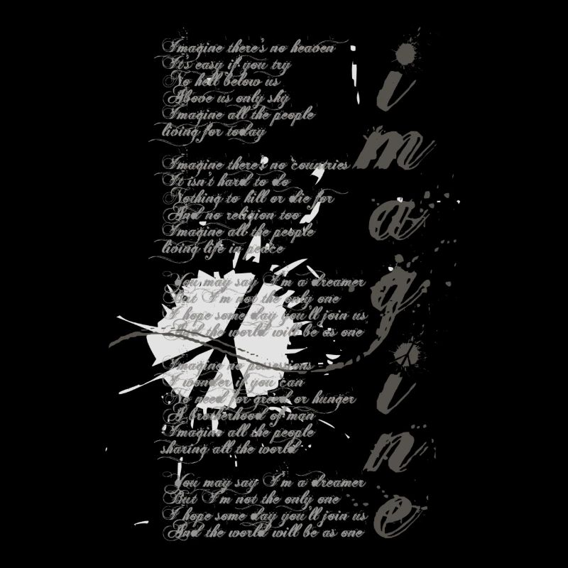 Imagine - Signe de paix graphique et paroles
