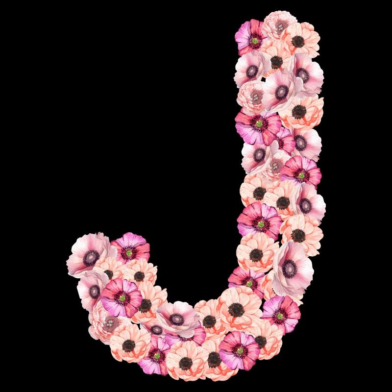 Monogramme J des fleurs