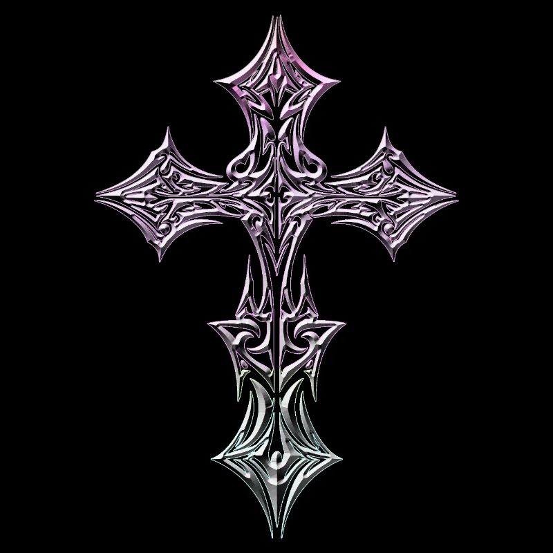 Ornate Filigree Cross Gradient
