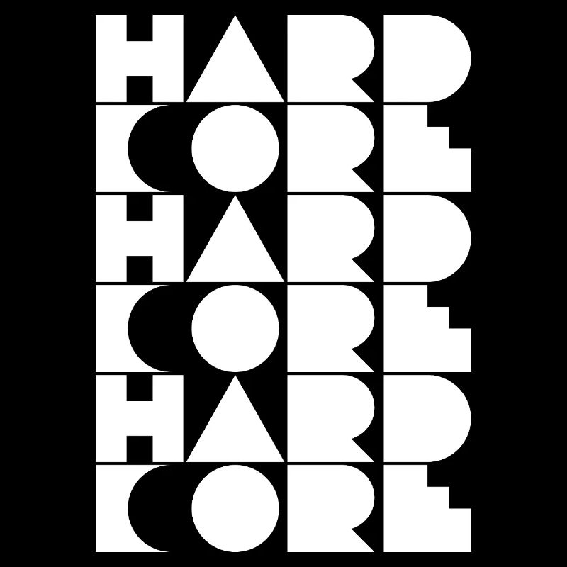Typographie en grille hardcore