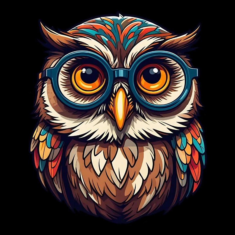 Lustige bunte Eule