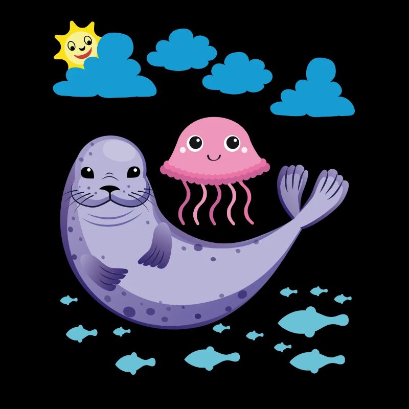 Petit phoque Méduse de poisson soleil