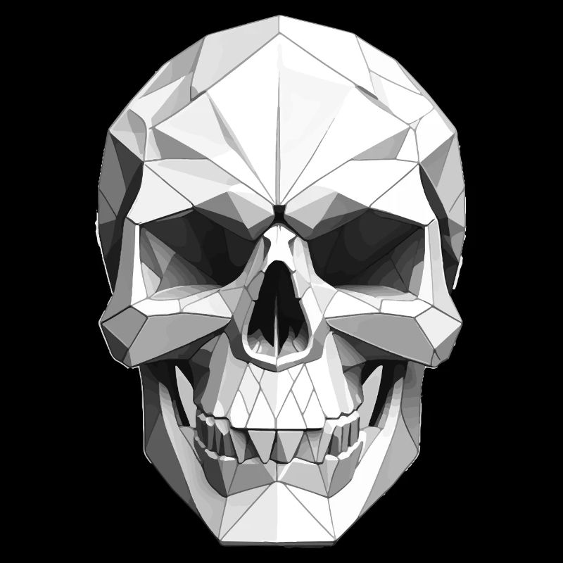 Schädel - Low Poly Design