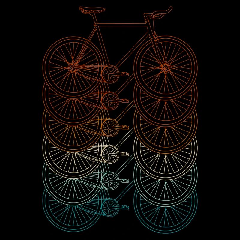 Cascade de vélo dégradée