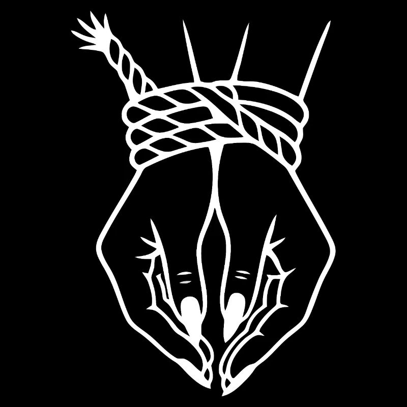 Illustration complexe de nœud de main et de corde