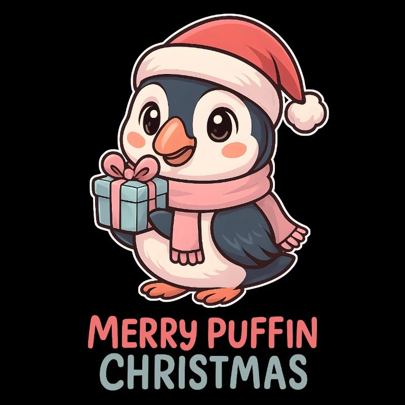 Macareux Noël mignon