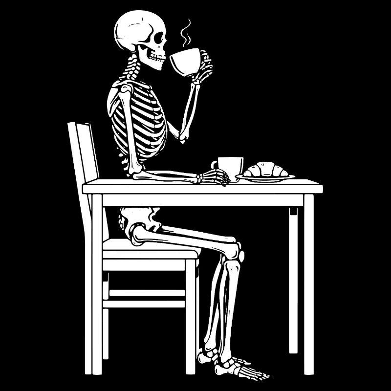 Skelett-Kaffeepause