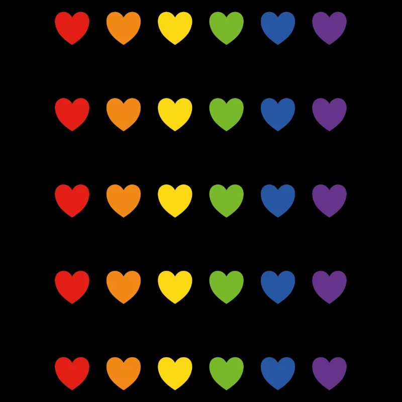 Coeurs de fierté arc-en-ciel