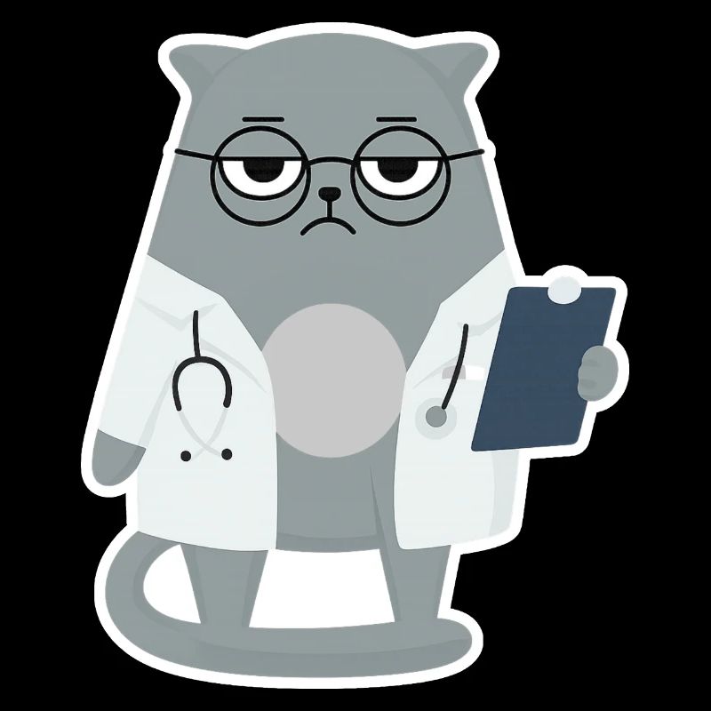 Cat Grumpy Arzt - Katze