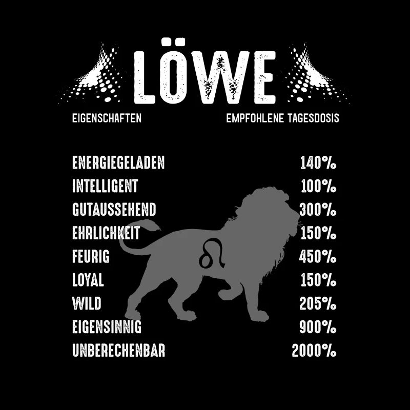 Ich bin ein Löwe Sternzeichen Shirt