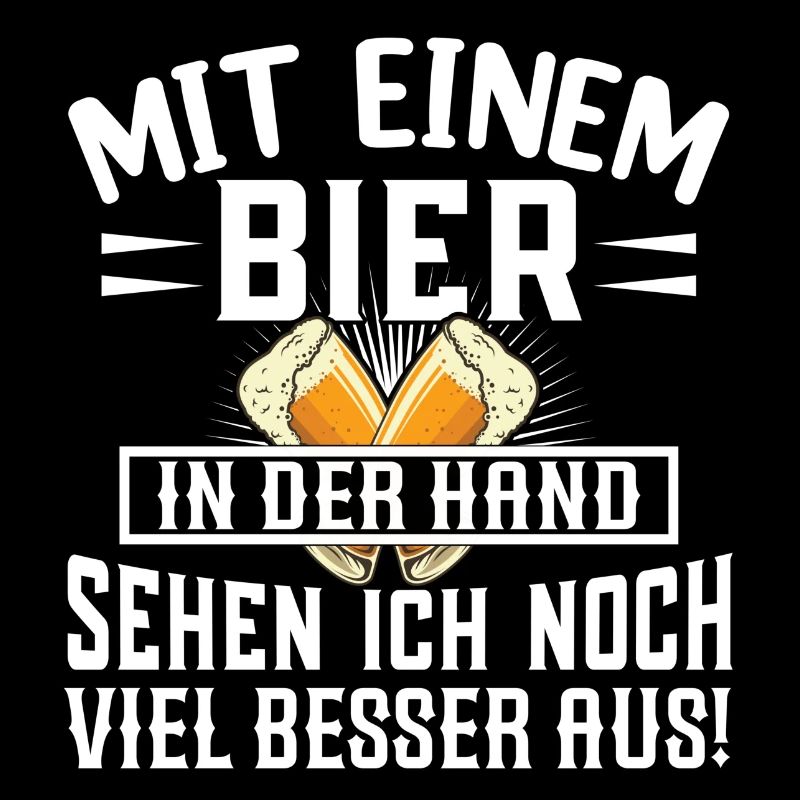 Mit einem Bier in der Hand