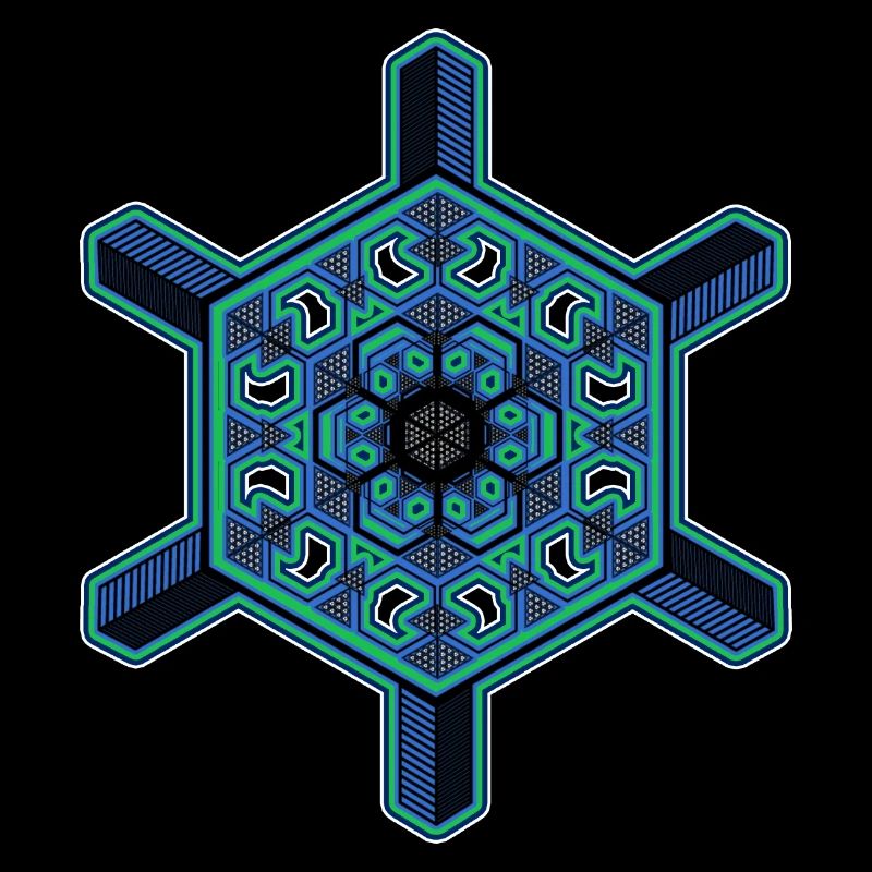 Psychedelic Mandala LSD Pattern Goa Party Acid