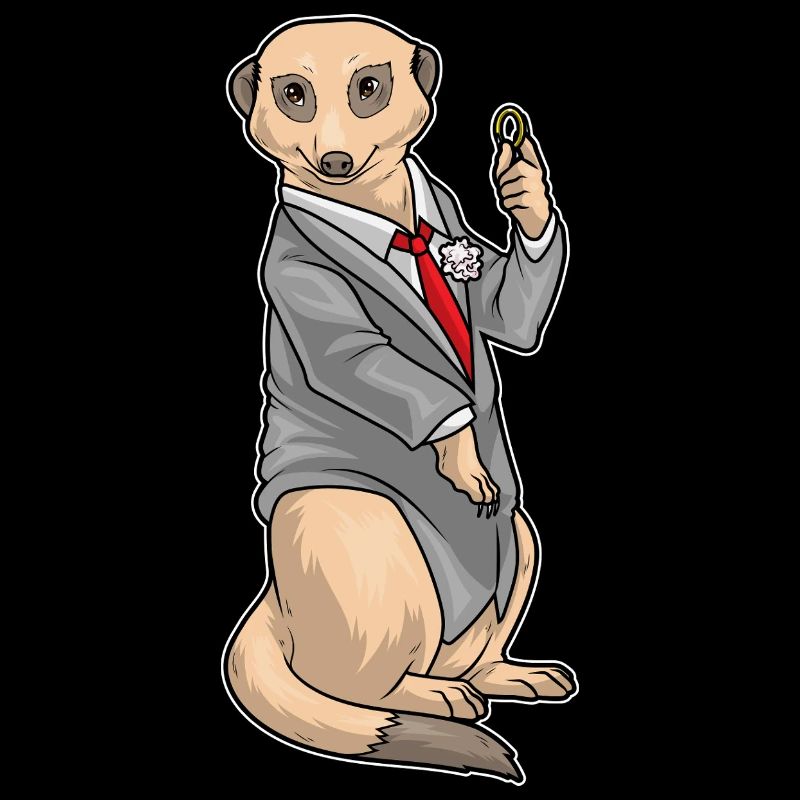 Erdmännchen Bräutigam Ehering Hochzeit