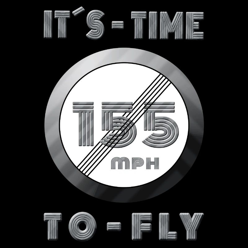 Time Running 155 mph Retro Design