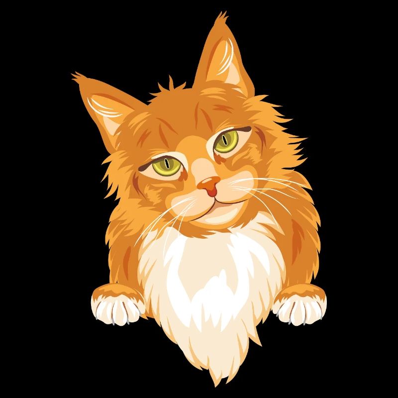 Chat roux timide et mignon