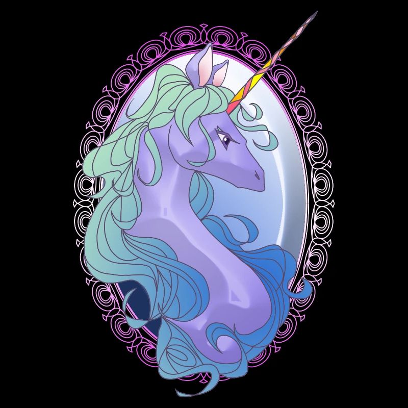 Elegante Einhorn-Spiegel-Kunst Einhorn-Mädchen