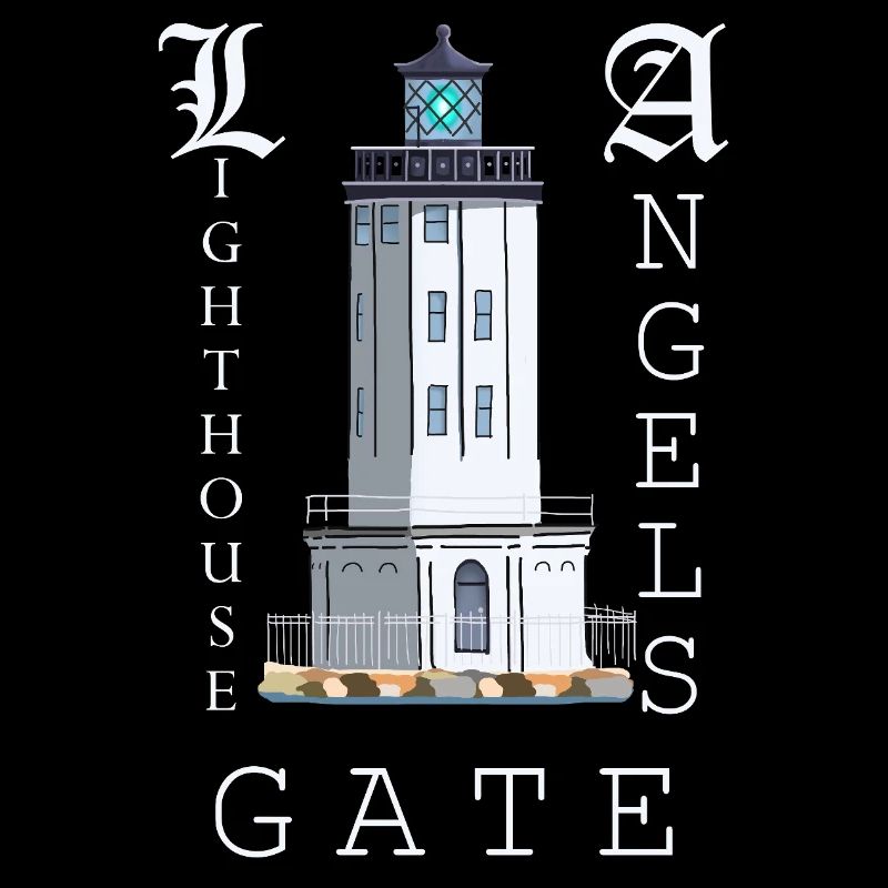 Los Angeles, Hand Drawing Lighthouse Angels Gate