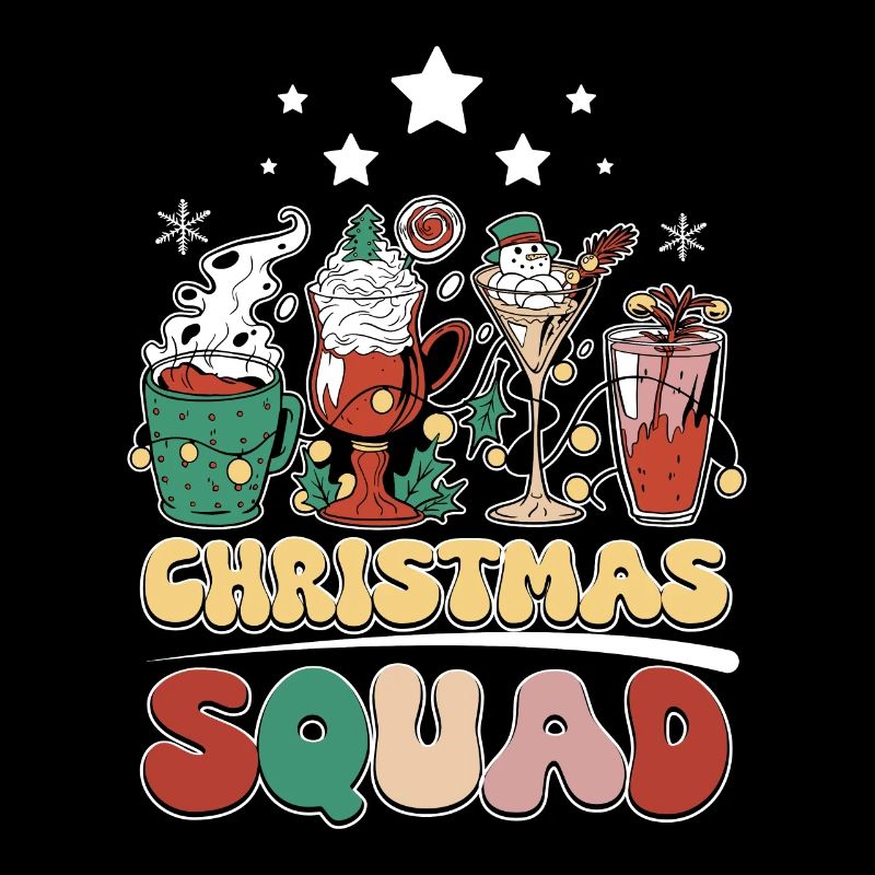 Équipe de Noël Vintage Groovy
