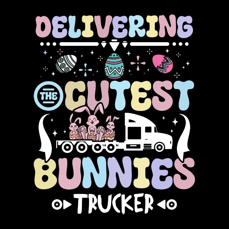 Livrer les lapins les plus mignons Camionneur de Pâques