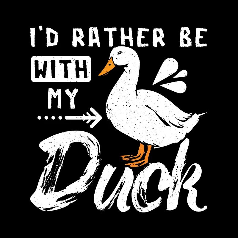 Je préfère être avec mon canard pékin de compagnie