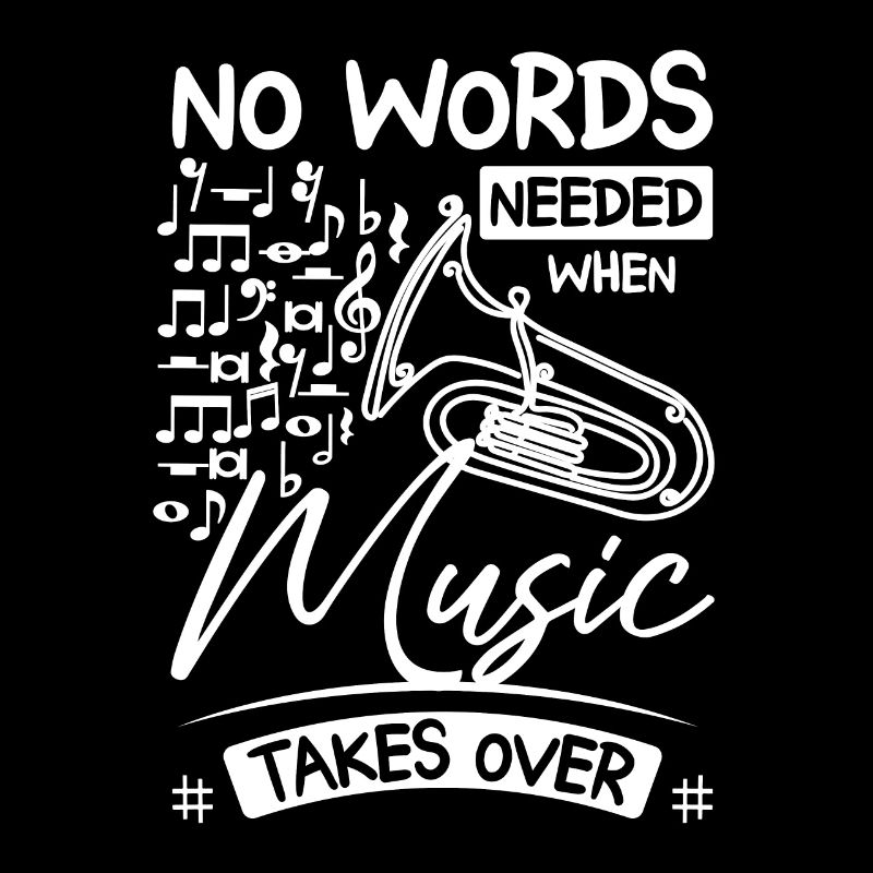 No words needed when music takes over Tuba player