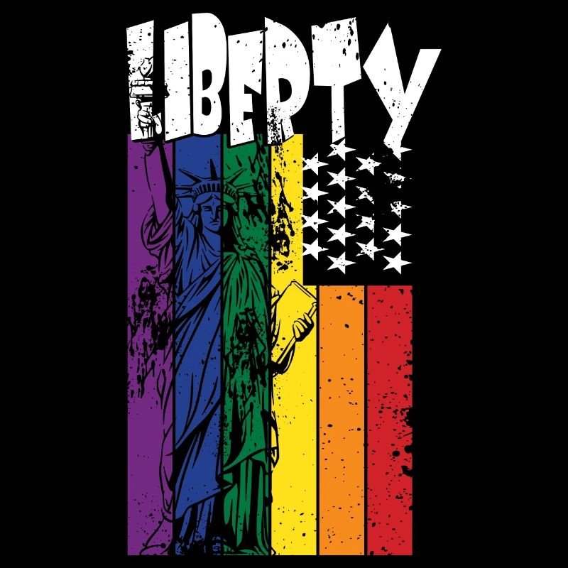 Pride Month LGBTQ Liberty mit Freiheitsstatue