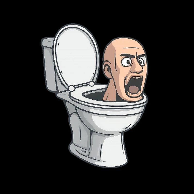 Mème de tête de toilette - Conception parodique virale