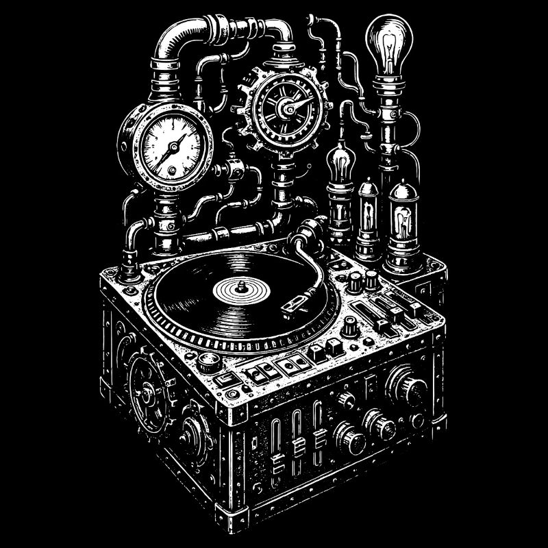 Steampunk music console design