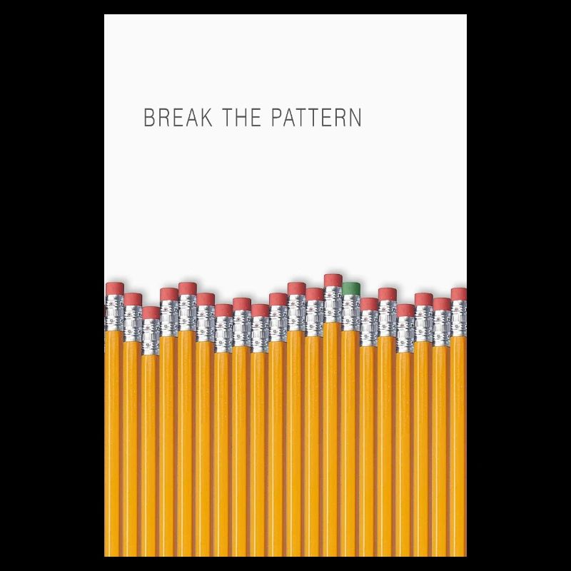 Break the Pattern Minimalist Statement Design