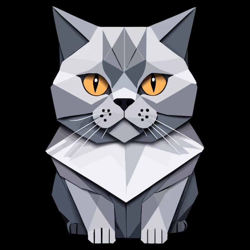 Britisch Kurzhaar Katze Origami