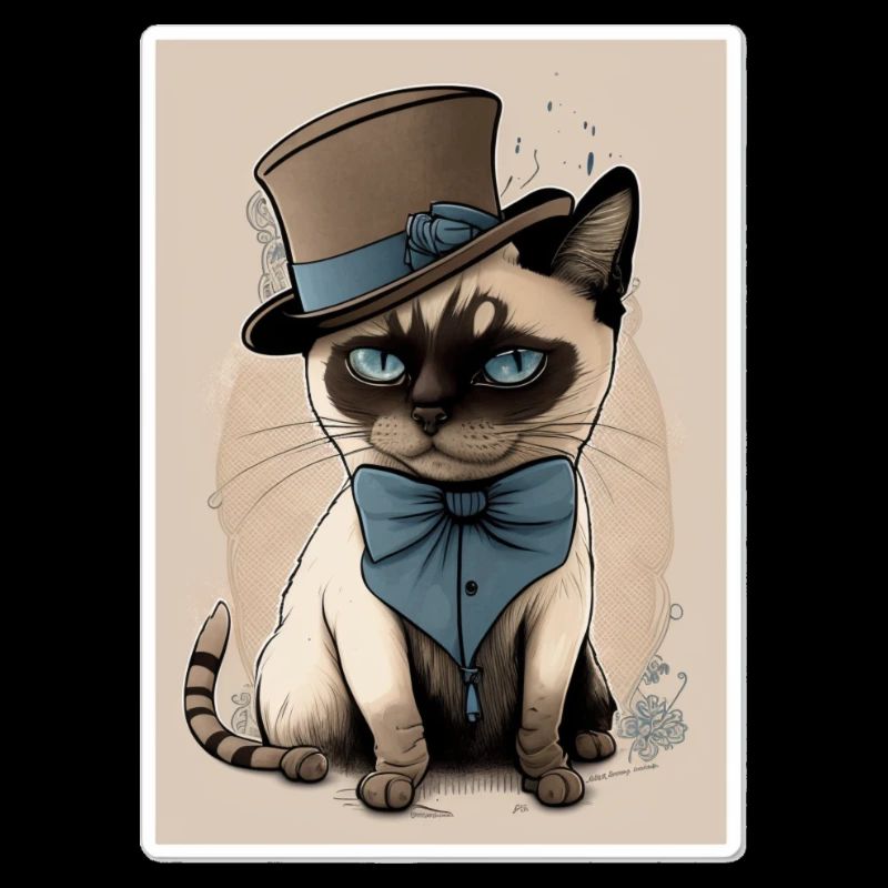 Katze mit Hut
