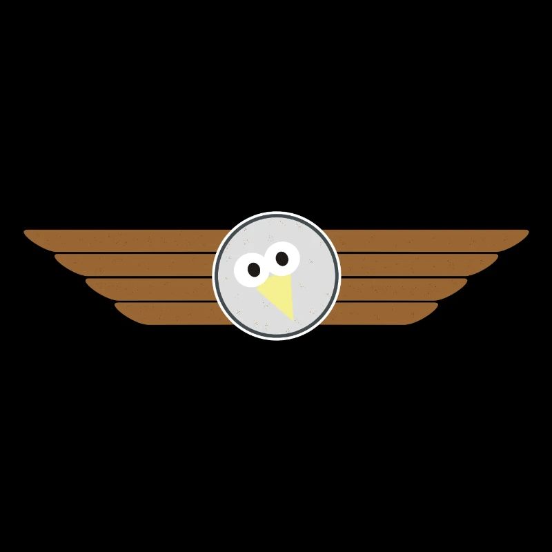Bird flying badge