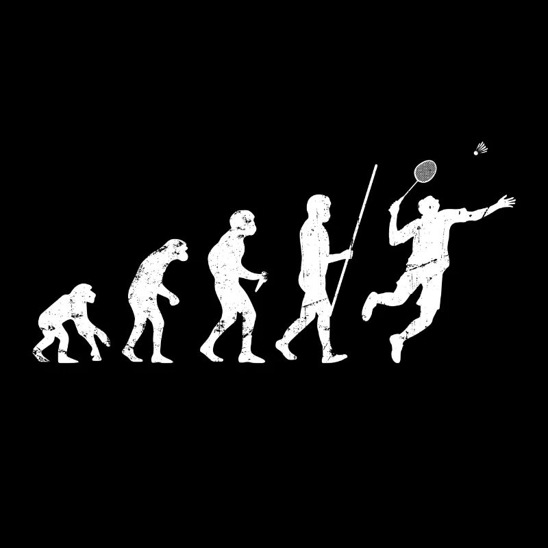 Badminton Evolution Badmintonspieler Geschenk Cool
