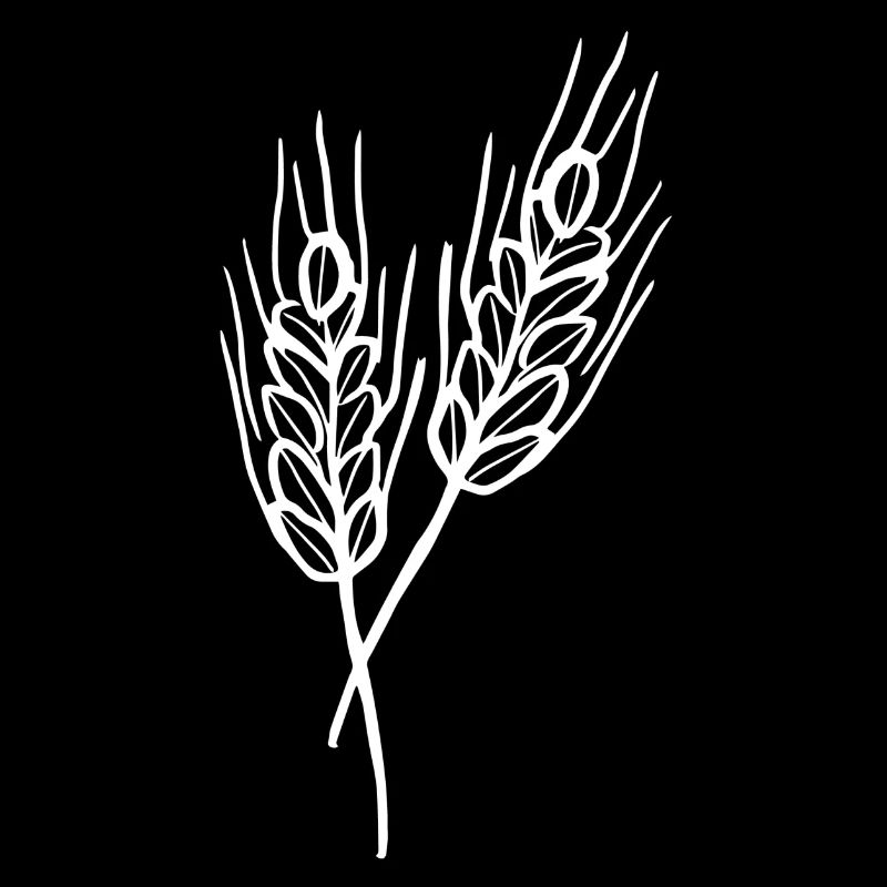 Weizen Illustration Brotbäcker Geschenkidee