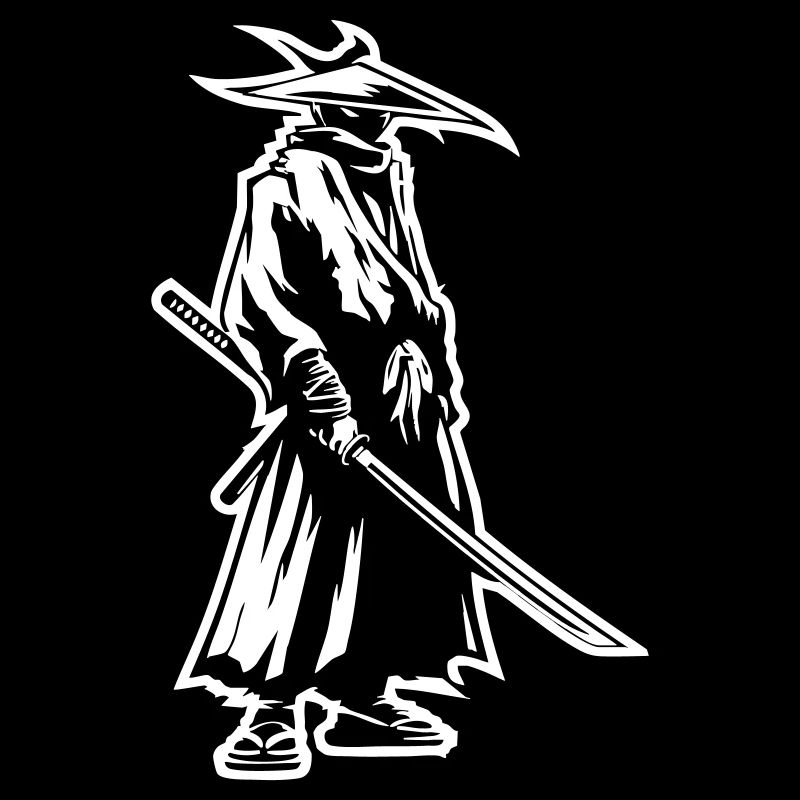 Mystischer Samurai mit Katana