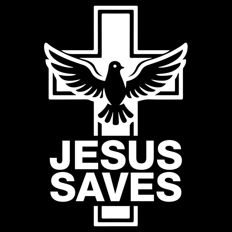 Jésus sauve la colombe croix