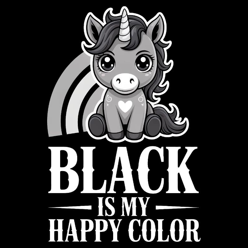 Unicorn Joy : Le noir est ma couleur joyeuse