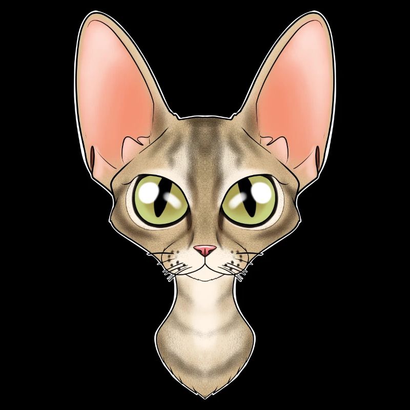 Cat Lover I Cat Face I Devon Rex Cat