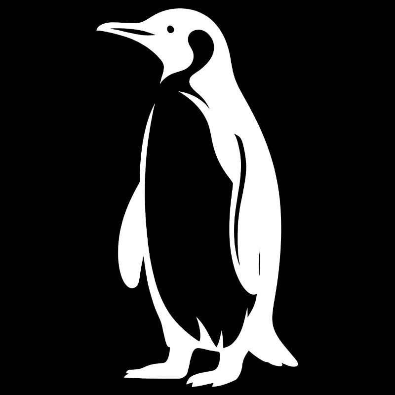 Minimalist Penguin Silhouette Simplicity